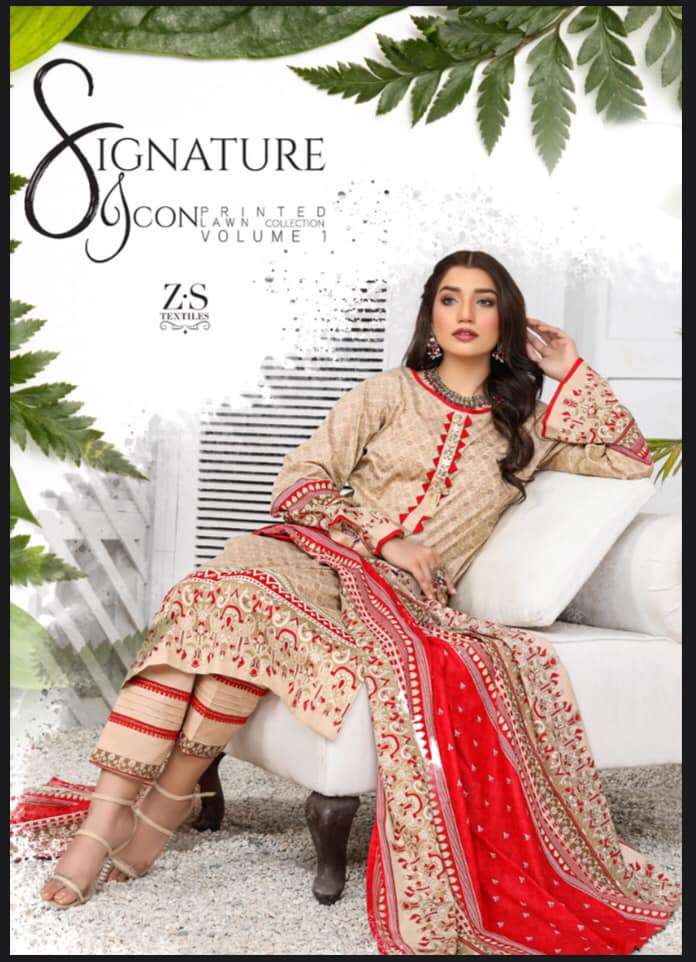Signature Icon Printed Lawn Collection Volume 1 By Z.S Textiles.